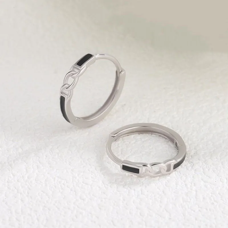 ETAHLOVE S925 Silver Earrings Unisex Boyfriend And Girlfriend Gift Birthday Box-3