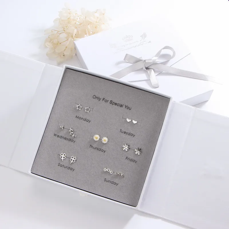 ETAHLOVE Alloy Stud Earrings Women's Couple Date Confession To Girlfriend Birthday Surprise Anniversary-1
