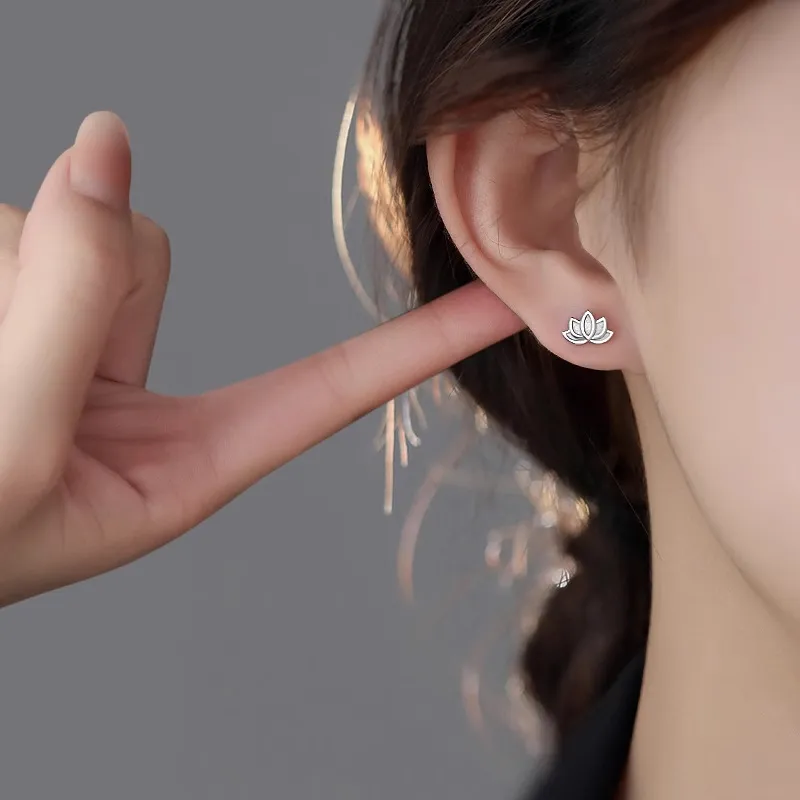 ETAHLOVE S 999 Fine Silver Stud Earrings Women's-1