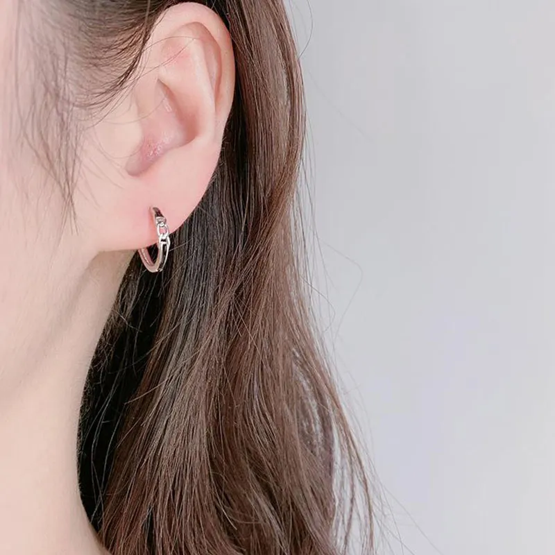 ETAHLOVE S925 Silver Earrings Unisex Boyfriend And Girlfriend Gift Birthday Box-2