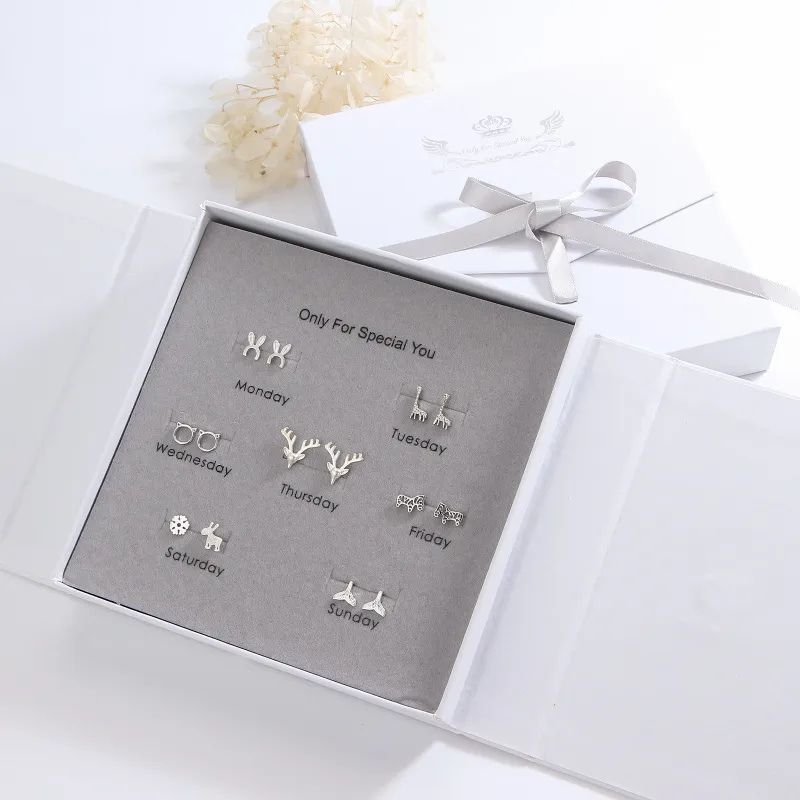 ETAHLOVE Alloy Stud Earrings Women's Couple Date Confession To Girlfriend Birthday Surprise Anniversary-10