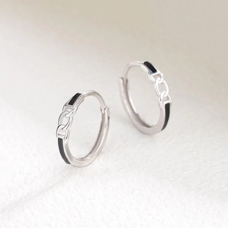 ETAHLOVE S925 Silver Earrings Unisex Boyfriend And Girlfriend Gift Birthday Box-4
