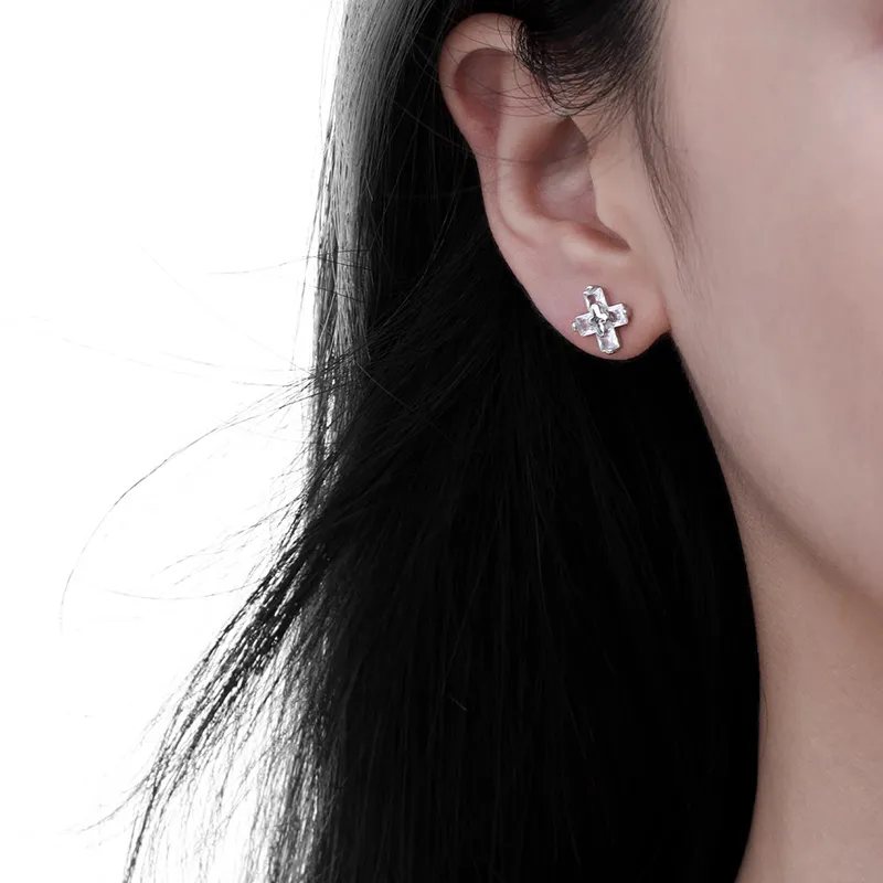ETAHLOVE S925 Silver Stud Earrings Unisex-7