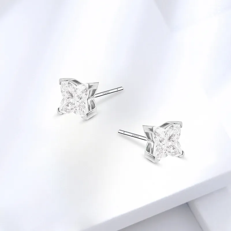 ETAHLOVE Sterling Silver Stud Earrings Unisex Boyfriend And Girlfriend Birthday Surprise Anniversary Commemoration-9