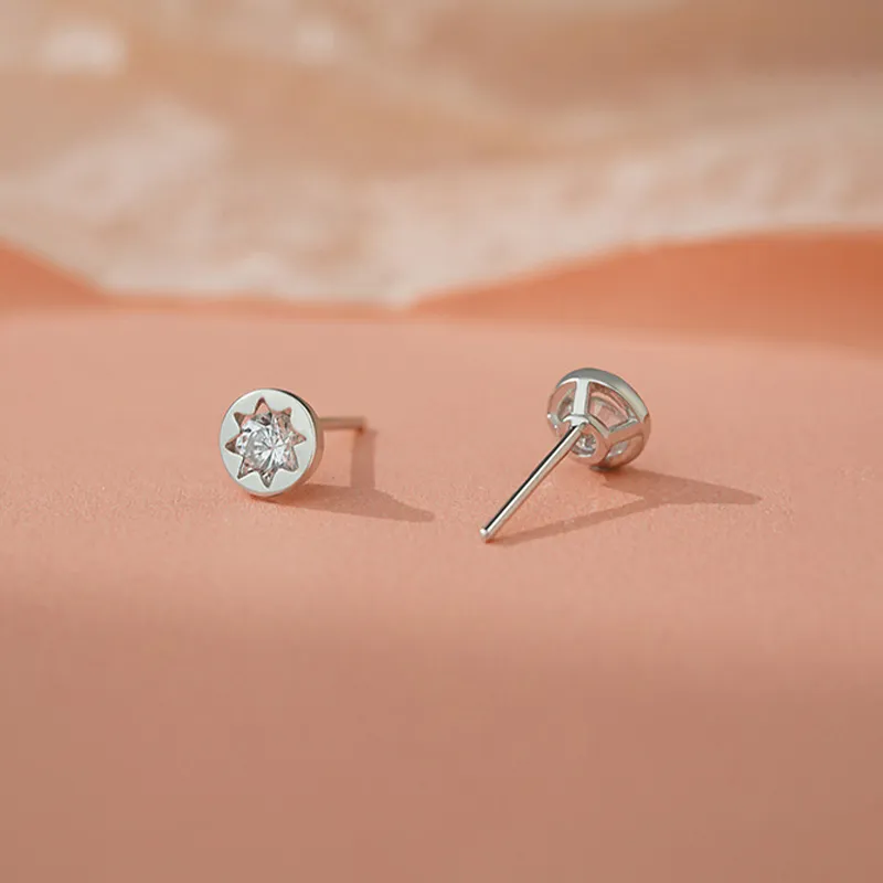 ETAHLOVE Sterling Silver Stud Earrings Unisex Girlfriend And Boyfriend Birthday Surprise-12