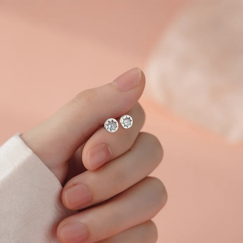 ETAHLOVE Sterling Silver Stud Earrings Unisex Girlfriend And Boyfriend Birthday Surprise-10