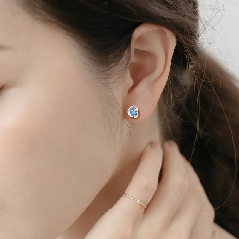 ETAHLOVE Sterling Silver Stud Earrings Women's-1