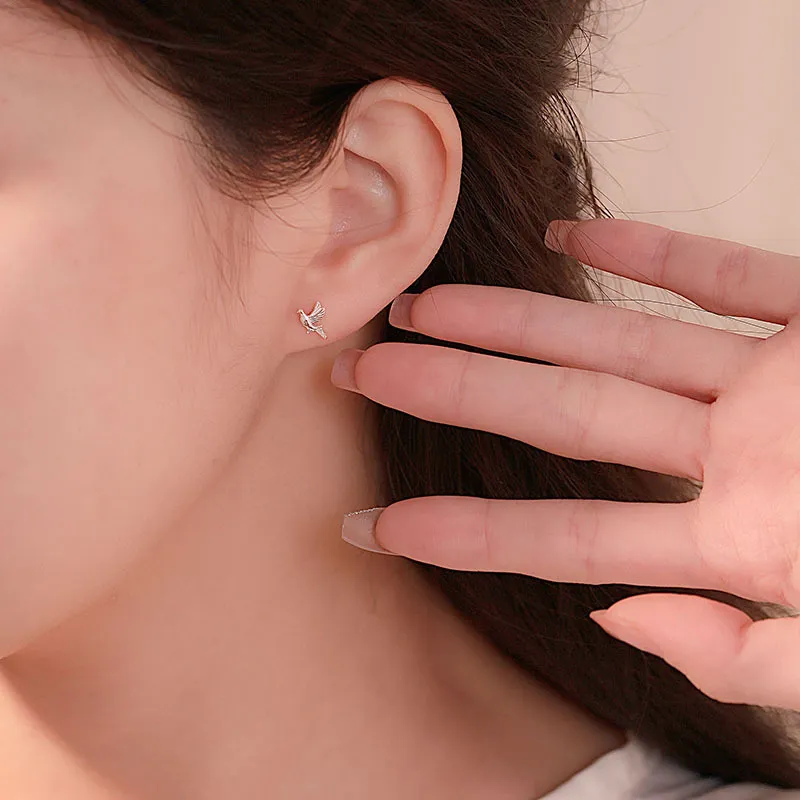 ETAHLOVE Sterling Silver Stud Earrings Women's-1