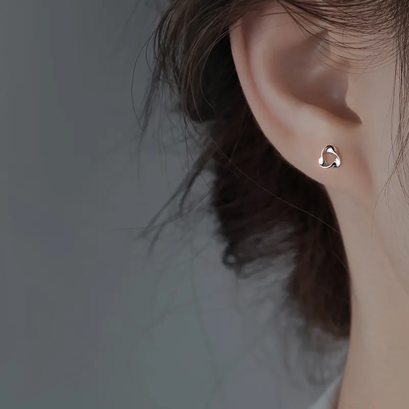 ETAHLOVE Sterling Silver Stud Earrings Women's Silver-2