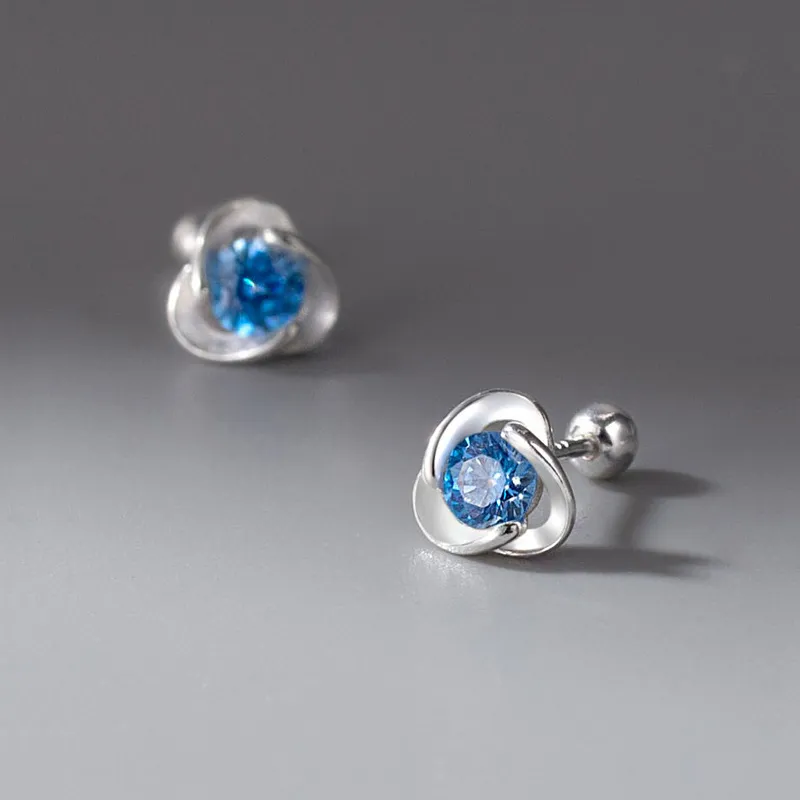 ETAHLOVE Sterling Silver Stud Earrings Women's-4
