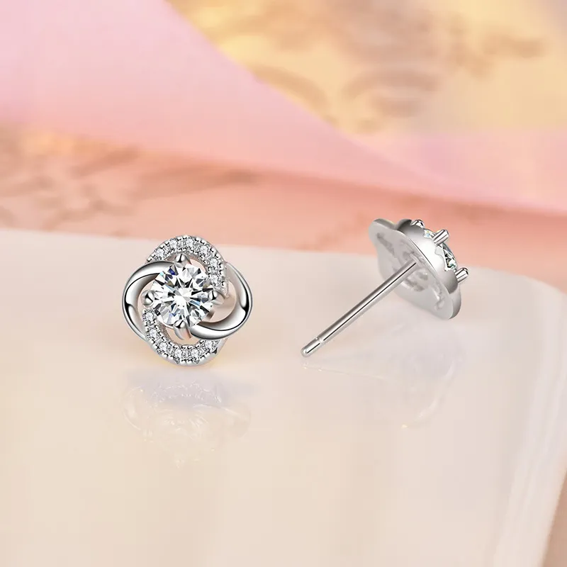ETAHLOVE Sterling Silver Stud Earrings Women's Bestie Girlfriend And Mother's Birthday Surprise Commemoration-2