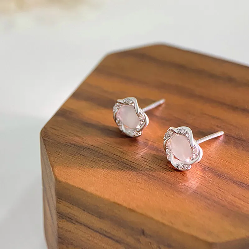 ETAHLOVE Sterling Silver Stud Earrings Women's Couple's Date Girlfriend Birthday Surprise Anniversary Commemoration-2