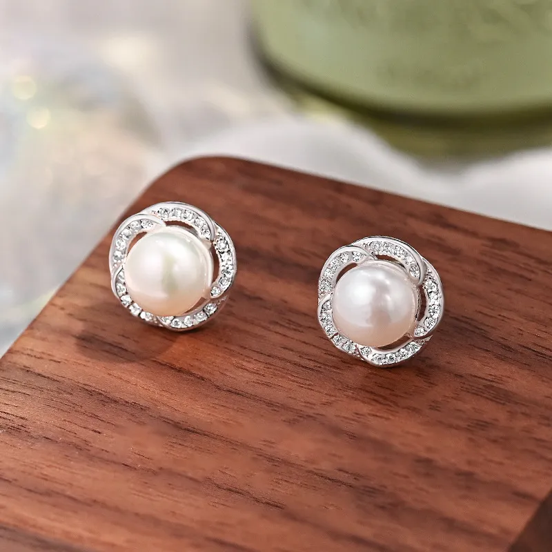 ETAHLOVE Sterling Silver Stud Earrings Women's-3