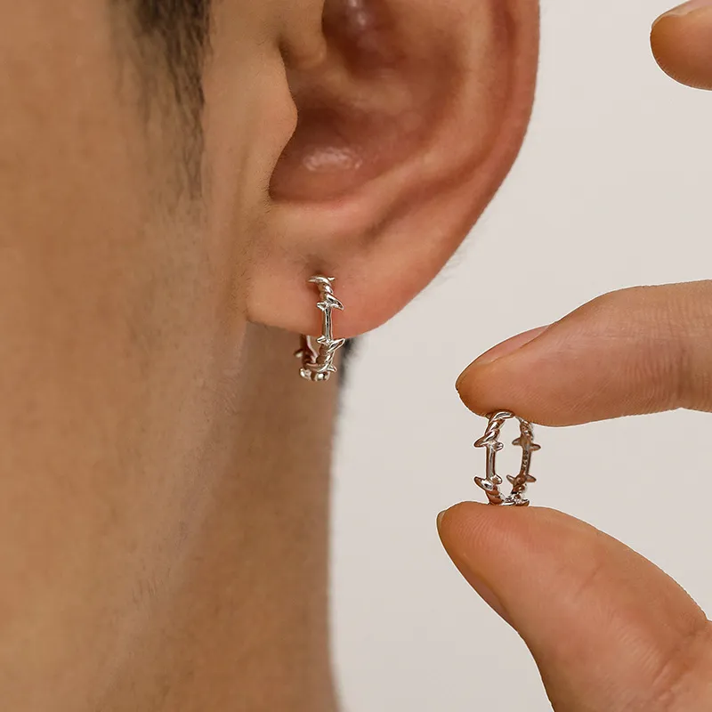 ETAHLOVE S925 Silver Earrings Unisex-9