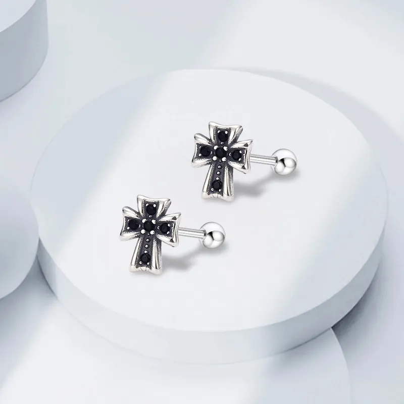 ETAHLOVE S925 Silver Stud Earrings Unisex Bestie Boyfriend And Girlfriend Birthday Surprise Anniversary Commemoration-9