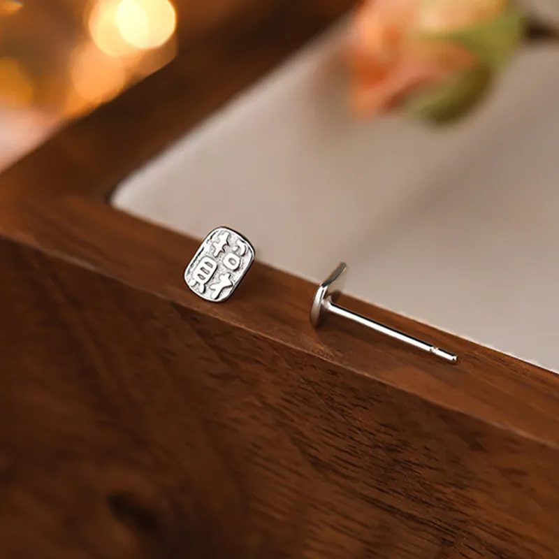 ETAHLOVE Sterling Silver Stud Earrings Women's Student Couple Date Gift For Girlfriend's Birthday Anniversary Box-4