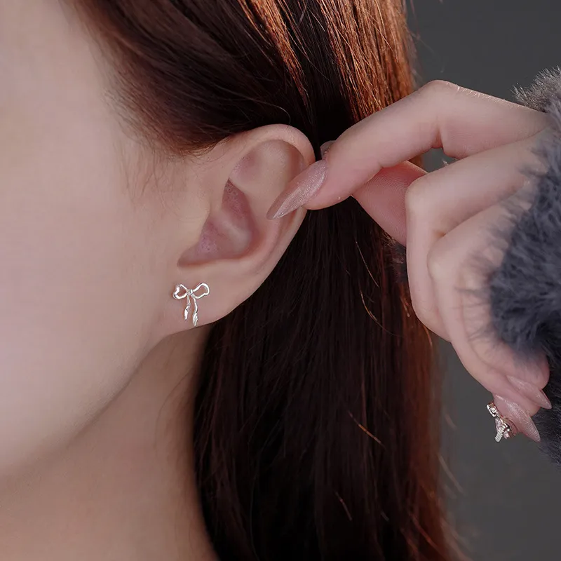 ETAHLOVE Sterling Silver 999 Fine Silver Stud Earrings Women's-26