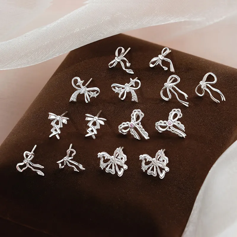 ETAHLOVE Sterling Silver 999 Fine Silver Stud Earrings Women's-8