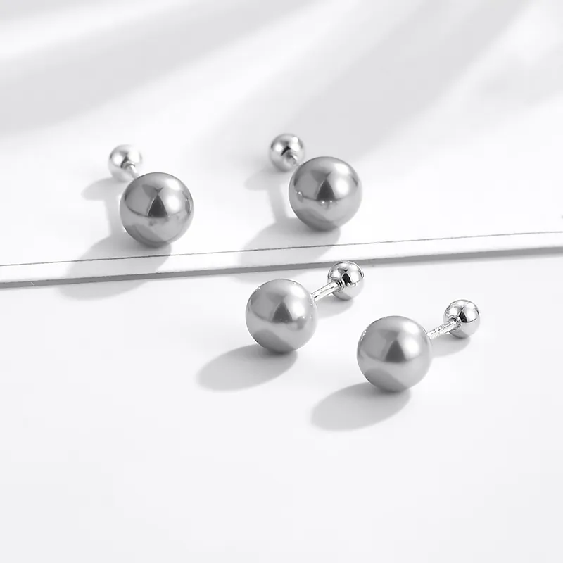 ETAHLOVE 999 Fine Silver Stud Earrings Women's-4