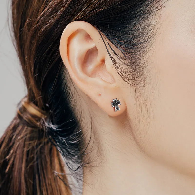 ETAHLOVE S925 Silver Stud Earrings Unisex Bestie Boyfriend And Girlfriend Birthday Surprise Anniversary Commemoration-1