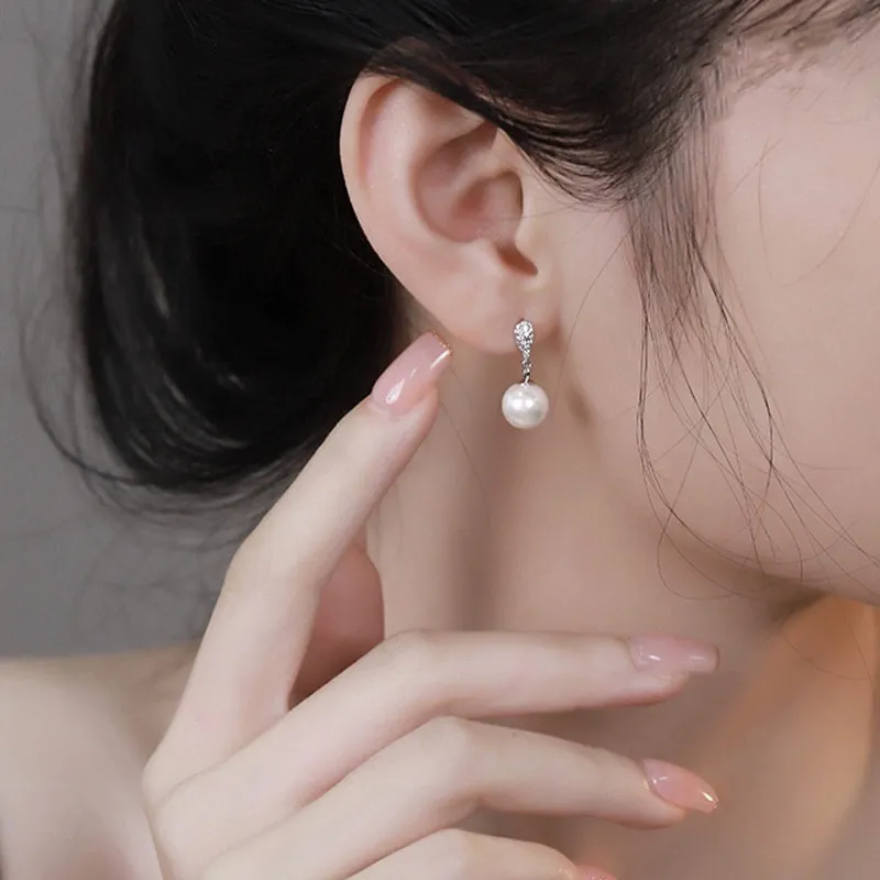 ETAHLOVE S925 Silver Earrings Women's Bestie Girlfriend Couple Date Confession Gift Birthday Box-2