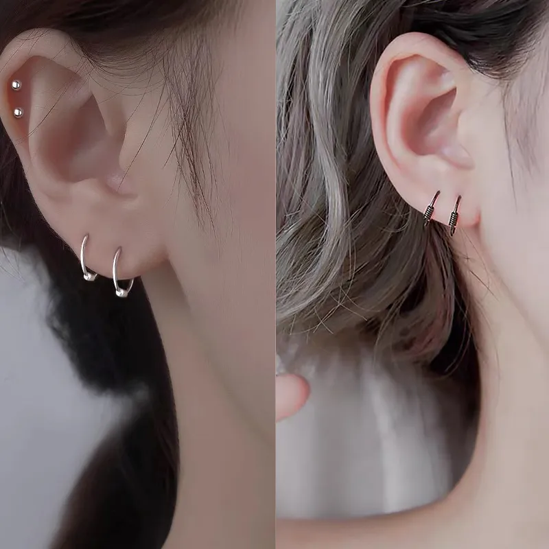 ETAHLOVE Sterling Silver Earrings Unisex-6