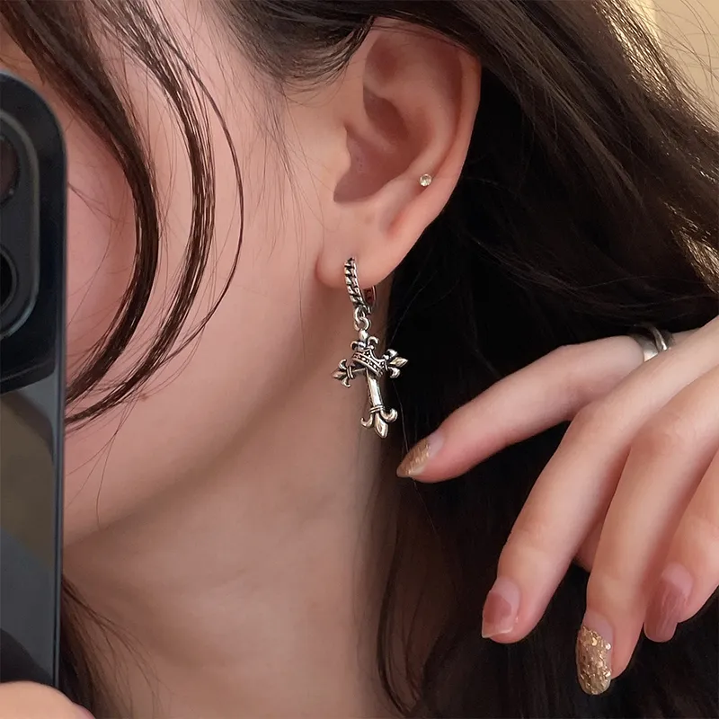 ETAHLOVE S925 Silver Earrings Unisex Date Confession Gift For Boyfriend/Girlfriend Birthday Surprise-1