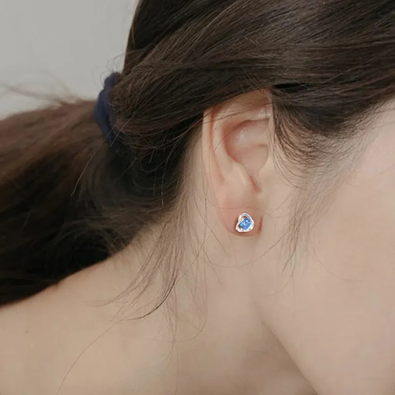 ETAHLOVE Sterling Silver Stud Earrings Women's-2