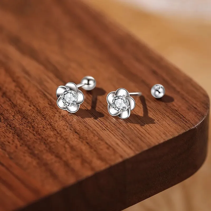 ETAHLOVE Sterling Silver Stud Earrings Women's Bestie Girlfriend Birthday Surprise Anniversary Commemoration-4
