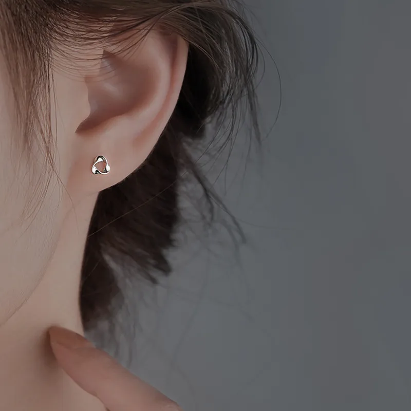 ETAHLOVE Sterling Silver Stud Earrings Women's Silver-1