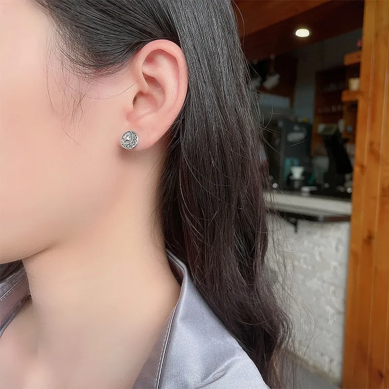 ETAHLOVE S925 Silver Stud Earrings Unisex Anniversary Surprise Gift For Boyfriend And Girlfriend's Birthday-2