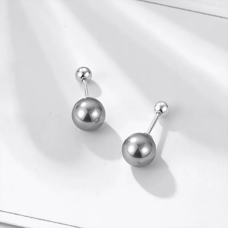 ETAHLOVE 999 Fine Silver Stud Earrings Women's-3
