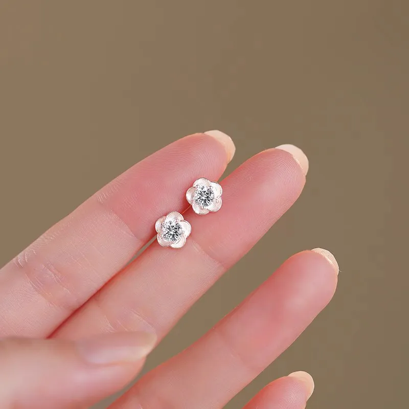 ETAHLOVE Sterling Silver Stud Earrings Women's Bestie Girlfriend Birthday Surprise Anniversary Commemoration-2