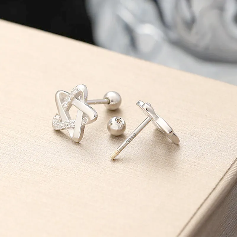 ETAHLOVE Sterling Silver Stud Earrings Women's Bestie Girlfriend Birthday Surprise Anniversary Commemoration-3