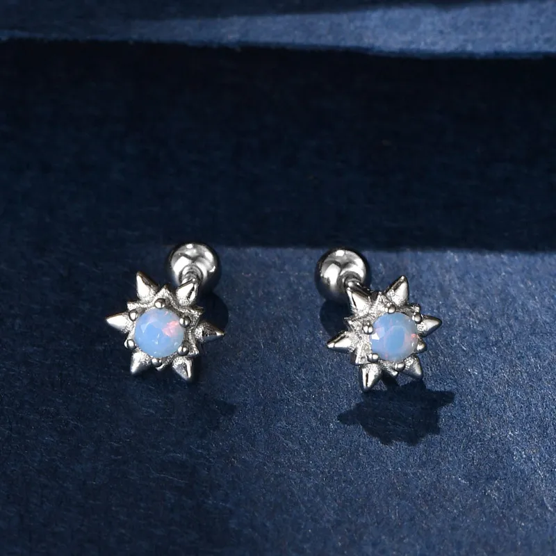 ETAHLOVE S925 Silver Stud Earrings Unisex-18