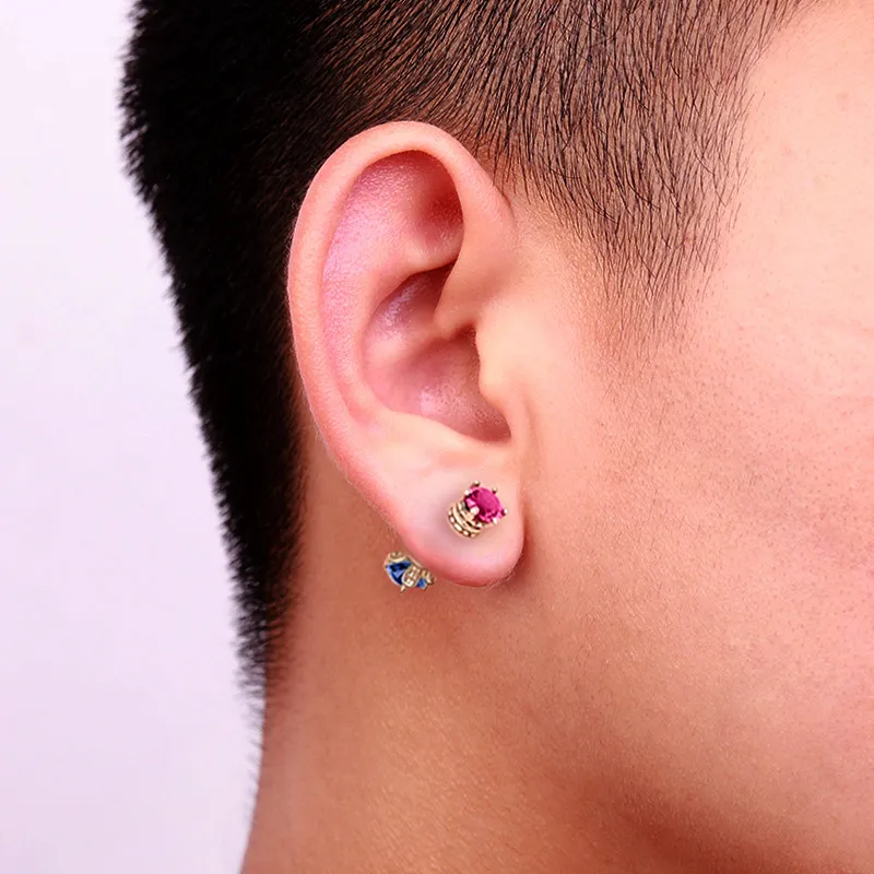 ETAHLOVE S925 Silver Stud Earrings Unisex-2