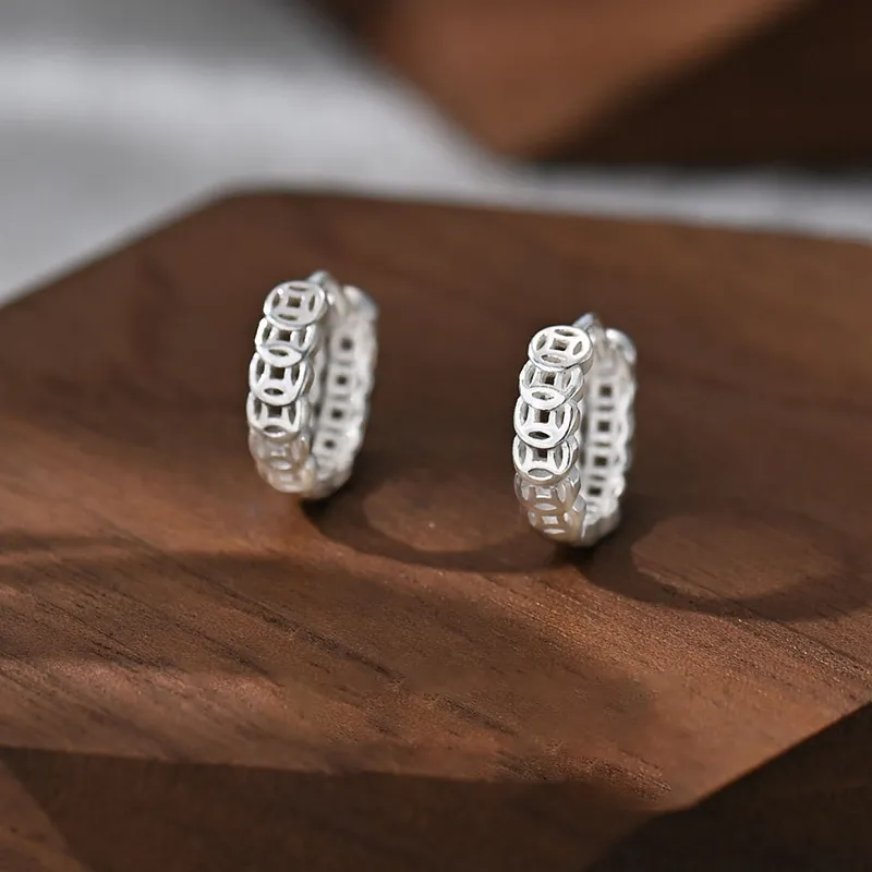 ETAHLOVE Sterling Silver Earrings Unisex-9