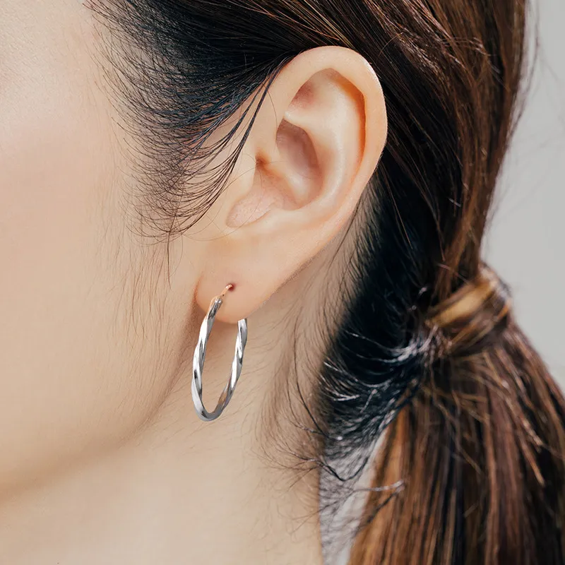 ETAHLOVE S925 Silver Earrings Unisex-1