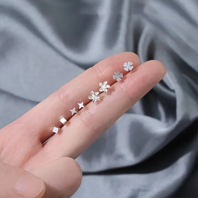 ETAHLOVE Sterling Silver Stud Earrings Women's Surprise For Bestie Girlfriend's Birthday-5