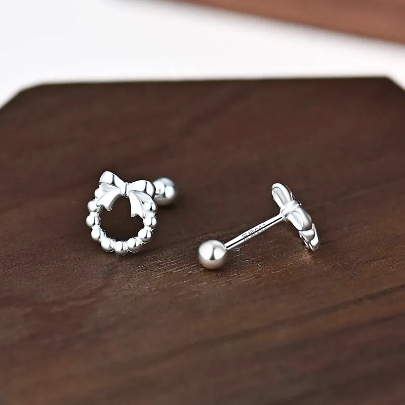 ETAHLOVE Sterling Silver Stud Earrings Women's-4