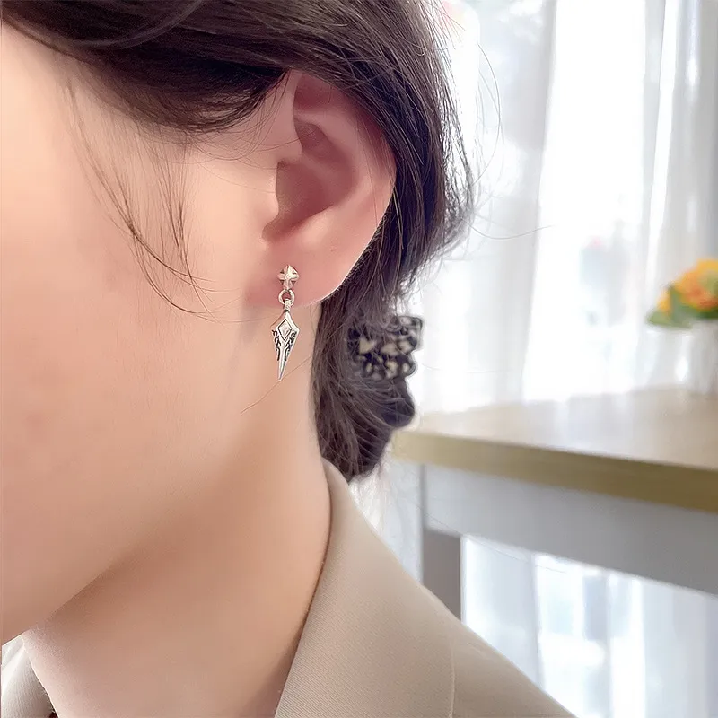 ETAHLOVE S925 Silver Earrings Unisex Date Confession Gift For Boyfriend Girl Surprise Anniversary Gift-1