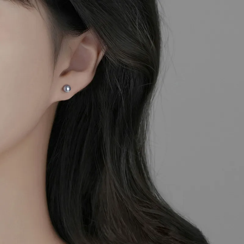 ETAHLOVE 999 Fine Silver Stud Earrings Women's-2