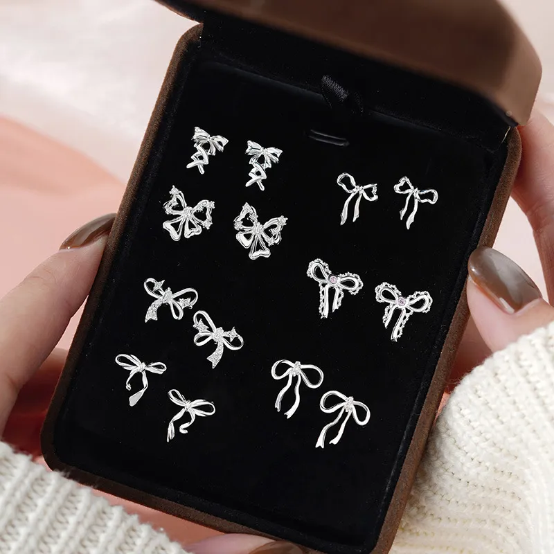 ETAHLOVE Sterling Silver 999 Fine Silver Stud Earrings Women's-33