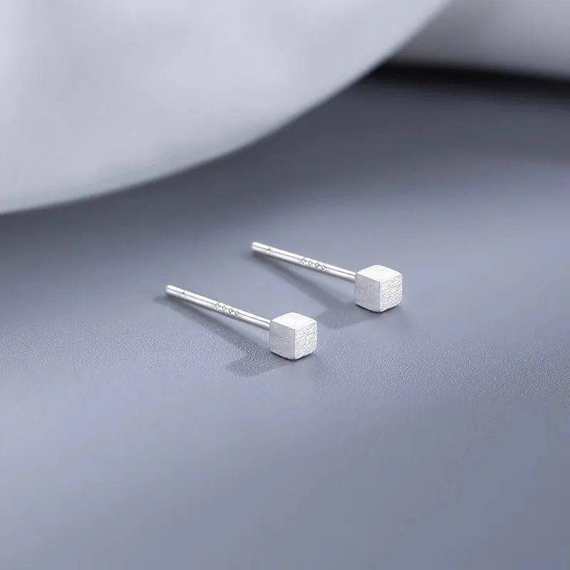 ETAHLOVE Sterling Silver Stud Earrings Unisex-4