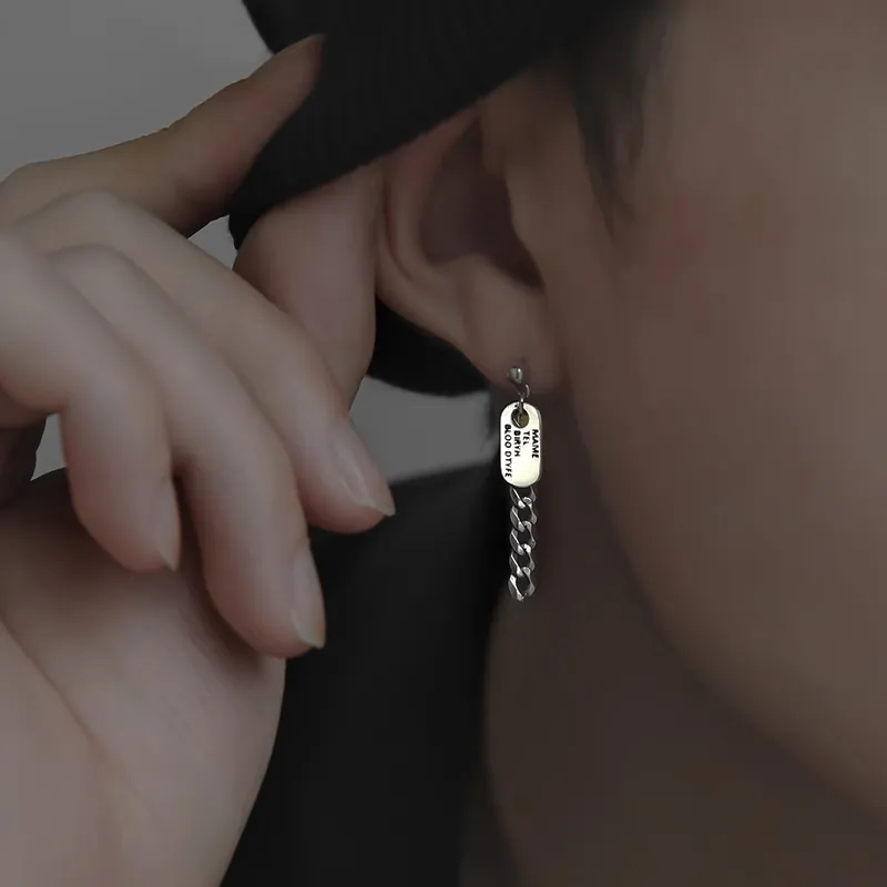 ETAHLOVE S925 Silver Stud Earrings Unisex-1