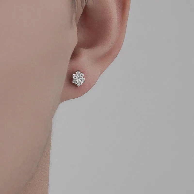 ETAHLOVE Sterling Silver Stud Earrings Women's Love Confession Birthday Gift-2