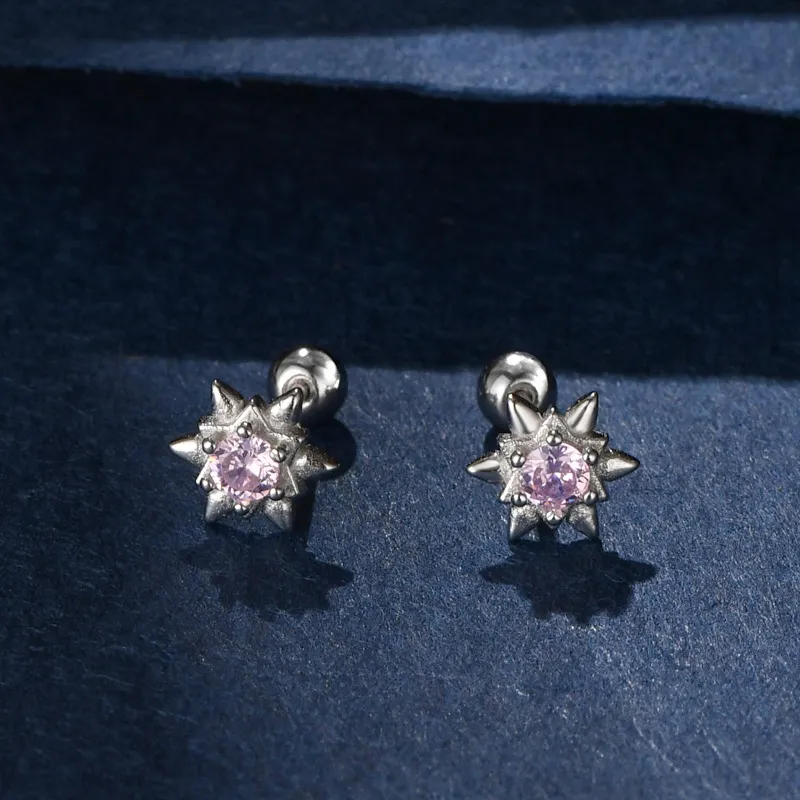 ETAHLOVE S925 Silver Stud Earrings Unisex-23