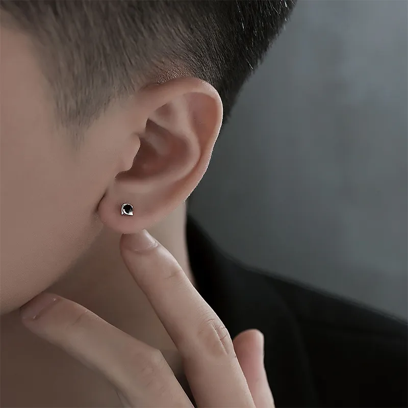 ETAHLOVE S925 Silver Stud Earrings Unisex-6