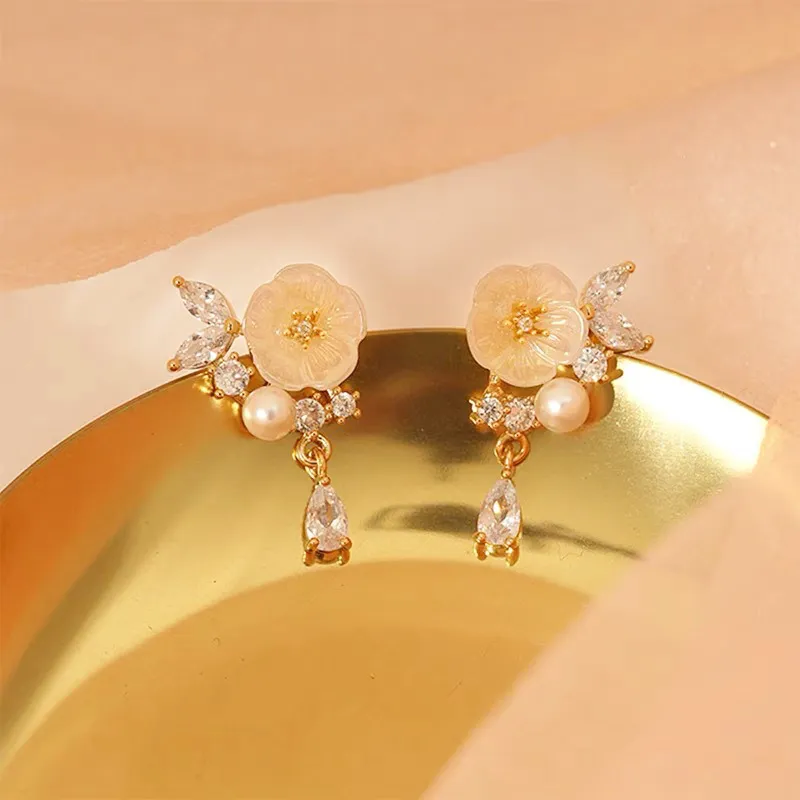 ETAHLOVE S925 Silver Stud Earrings Women's-4