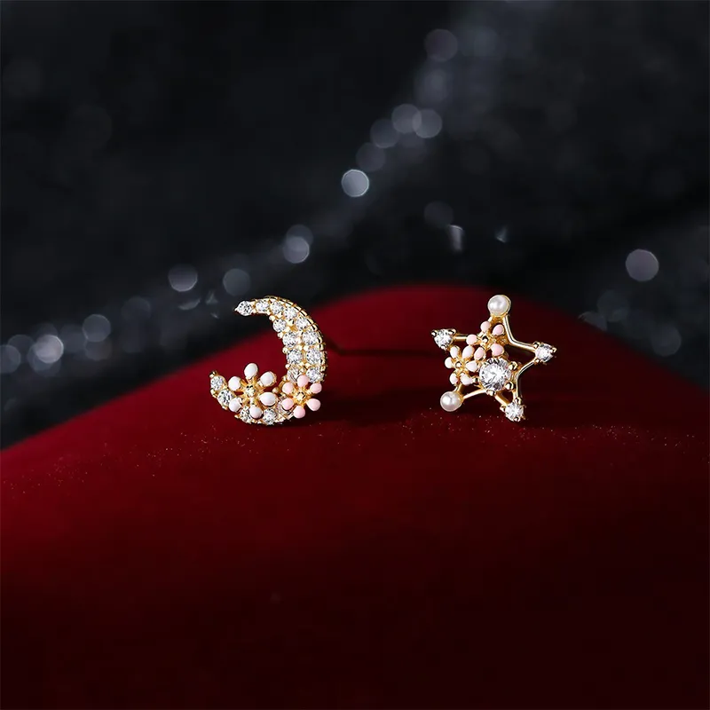 ETAHLOVE S925 Silver Stud Earrings Women's Love Confession Gift Included-2